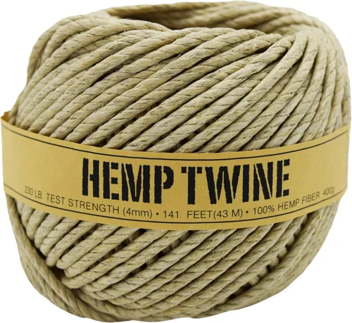 Vista 14 de Cordel de cáñamo para jardinería - Cordel para manualidades - Cuerda de cáñamo orgánico natural para hacer joyería - Cordón fuerte y duradero