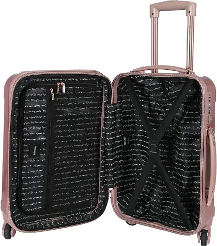 Vista 2 de kensie Conjunto de equipaje Alma para mujer, Negro, Maleta de mano de 20 pulg.