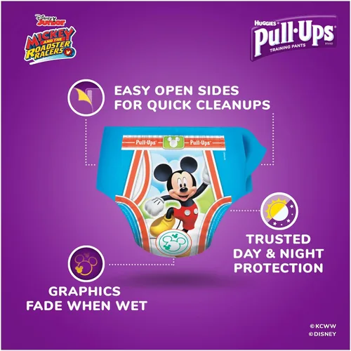 Vista 3 de Pull-Ups Learning Designs - Pantalones de entrenamiento para ir al baño para niños, 4T-5T (38-50 libras), 18 unidades (el embalaje puede variar)