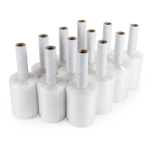 Vista 10 de IDL Packaging Mini rollo elástico de 5 pulgadas, 700 pies, calibre 120 (paquete de 1) con un mango de cartón extendido, envoltura de plástico