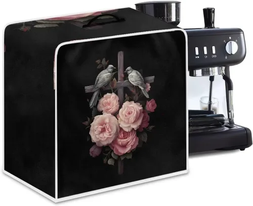 Vista 9 de Cubierta antipolvo para máquina de café, impresión de café, cubierta de protección de huellas dactilares para soporte, máquina de café, cubierta