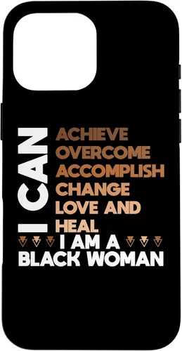 Vista 18 de iPhone 11 Pro Max poderoso negro mujer afirmación afroamericana orgullo caso