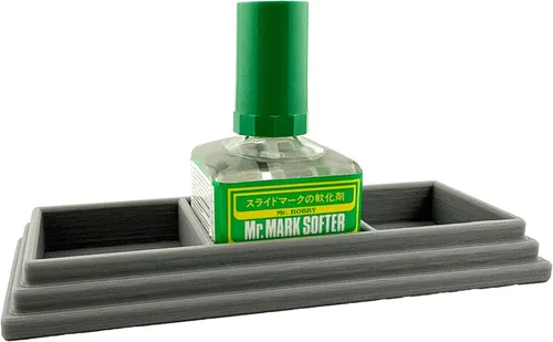 Vista 4 de Jeff Did It! - Soporte cuadrado de cemento con pegamento para botellas con capacidad para 3 botellas, compatible con Mr Hobby Cement Setter