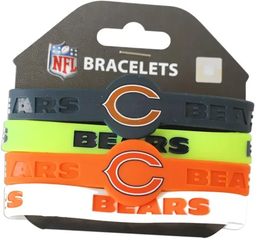 Vista 19 de Pulseras de silicona de la NFL, paquete de 4