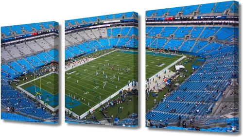 Vista 83 de TUMOVO MetLife Stadium - Decoración de pared de Nueva York, 3 piezas, lienzo, arte de pared para decoración del hogar, juegos de fútbol americano