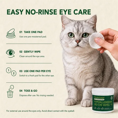 Vista 9 de Toallitas para ojos de mascotas para perros y gatos, 100