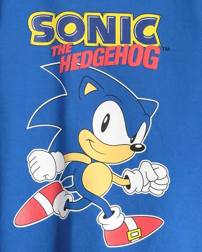 Vista 6 de SEGA Sonic the Hedgehog - Conjunto deportivo de camiseta y pantalones cortos para niños pequeños y grandes