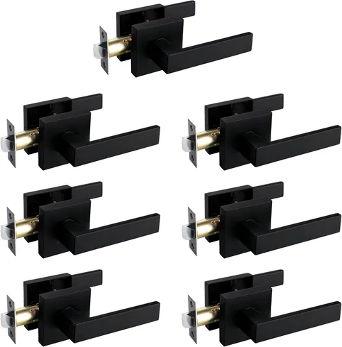 Vista 73 de NEWBANG Manija de palanca de puerta sólida con acabado negro mate