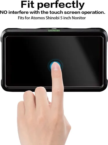 Vista 5 de Protector de pantalla para Atomos Shinobi 5 pulgadas SDI 4K HDMI Camera Monitor, Protector de pantalla de película templada para Atomos Shinobi 5