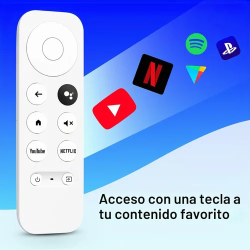 Vista 4 de para Reemplazo de Mando a Distancia Google Chromecast, Compatible con Chromecast Google TV y Streaming (Solo para Equipo Blanco)