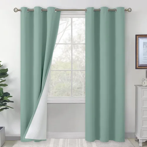 Vista 43 de BGment - Cortinas blackout blancas para dormitorio de 84 pulgadas de largo, juego de 2 paneles, cortinas para dormitorio con aislamiento térmico