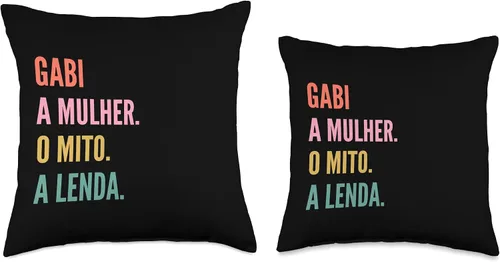 Vista 3 de Divertido diseño de nombre portugués - Almohada Gabi