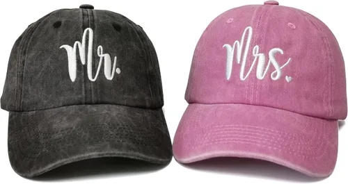 Vista 69 de Hepandy Mr Mrs Mom Dad Captain First Mate Mama and Mini Sombreros de béisbol