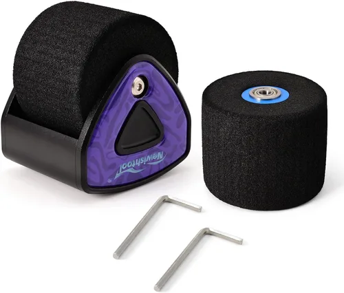 Vista 4 de NEWISHTOOL Pro Wrap Tool Esponja Rodillo de costura Remache Rueda Rodante Heat-Resistant Wrap Roller Alloy Handle Foam Refill Squeegee for Vinyl