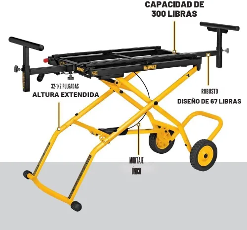 Vista 2 de DeWalt sSierra de inglete dwx726DWX726 soporte con ruedasRolling Soporte
