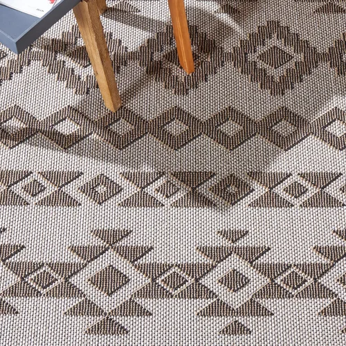 Vista 5 de SAFAVIEH Global Collection - Alfombra de pasillo, 2 pies 2 pulgadas x 8 pies, diseño beige y beige oscuro, no desprende pelusa y de fácil cuidado