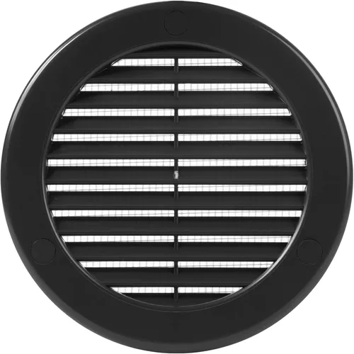 Vista 25 de Medida de apertura de 3'' x 3'' pulgadas / Rejilla externa de ventilación cuadrada blanca con malla protectora - Registro de plástico ligero Blanco