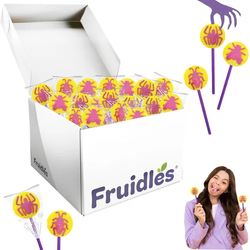 Vista 9 de Fruidles 20 unidades de caramelos para tatuajes de insectos, ideales para rellenos de bolsas de fiesta, 0.28 oz Pops, envueltos individualmente