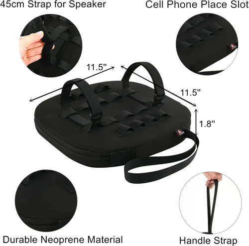 Vista 3 de Soporte flotante para altavoz JBL Charge 4/Charge 5/Charge 6/Flip 5/Flip 6/Flip 7, bandeja de servicio flotante para mesa, altavoz, teléfono