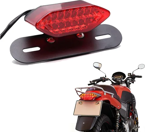 Vista 11 de Luz trasera universal de 15 ledes para motocicleta