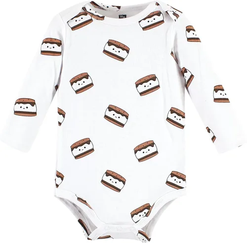 Vista 151 de Hudson Baby Body unisex de algodón de manga larga para bebé, leopardo rosa rojo