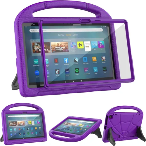 Vista 12 de Funda para tablet Amazon Fire Max 11 para niños (13ª generación, versión 2023), ligera, a prueba de golpes, con asa y soporte para tablet Kindle Azul