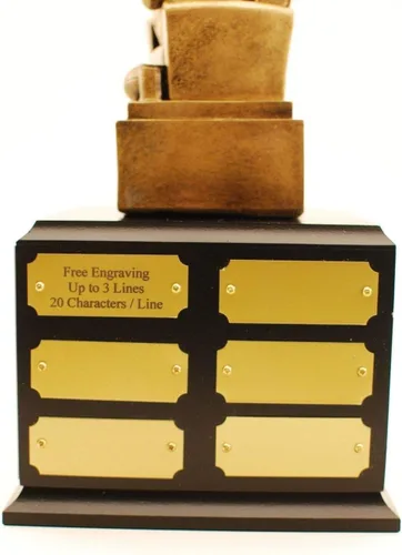 Vista 3 de Fantasy Football Trophy 12" Sillón de 12 años QB Grabado Gratis