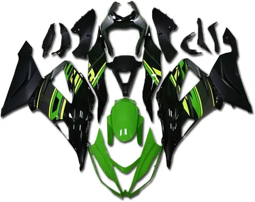 Vista 14 de Carenado negro brillante para Kawasaki Ninja 2013-2018 ZX6R 636 001 Negro Brillante