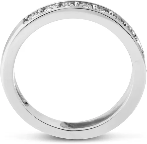 Vista 3 de Hdiamonds Anillo de plata de ley de 0,05 quilates con placas milagrosas