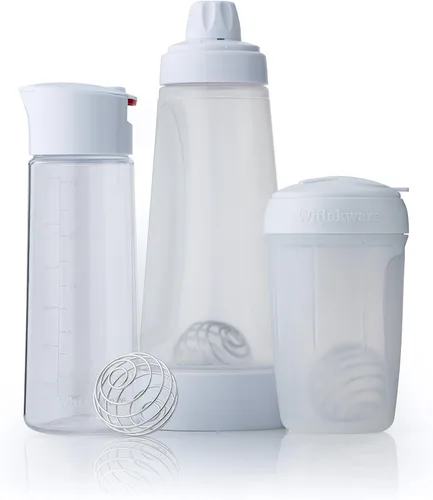 Vista 9 de Whiskware - Mezclador de masa de panqueques con batidor de alambre BlenderBall No Mess Dishwasher Safe Blenderball Mixes Ingredients As You
