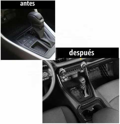 Vista 2 de ERIDANUS Accesorios para automóviles compatibles con RAV4 2024 2023 2022 2021 2020 2019 interior caja de cambios marco de panel de cubierta