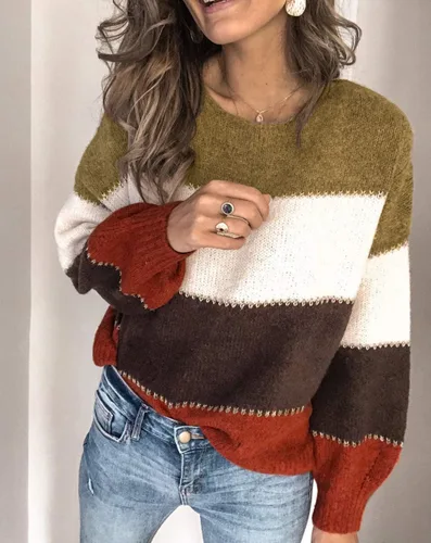 Vista 4 de ANCAPELION - Suéter casual para mujer sin botones, prenda básica de invierno de manga larga, cálida, suéter tejido, ajuste holgado