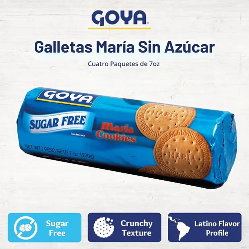 Vista 3 de Goya - Galletas maría sin azúcar, finas y crujientes, productos horneados, aperitivos para la escuela y el trabajo, aperitivos de caja de almuerzo