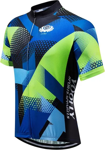 Vista 9 de voofly Hombres Ciclismo Jersey Conjunto Hombres Manga Corta Compresión Bicicleta Pantalones Cortos Gel Acolchado Ciclismo Ropa