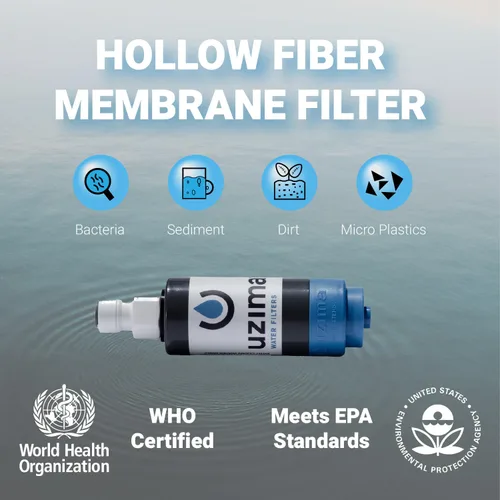 Vista 5 de Uzima UZ-BP Sistema de filtro de agua por gravedad de 17.5 L - Sistema de filtración de agua certificado por la OMS - Equipo de supervivencia