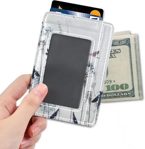 Vista 4 de susiyo Slim Minimalist Wallets Rfid Blocking Card Wallets PU Leather Front Pocket Wallets for Men and Women