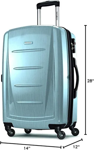 Vista 187 de Samsonite Winfield 2 Equipaje rígido con ruedas giratorias, Azul profundo, Juego de 3 piezas (20/24/28)