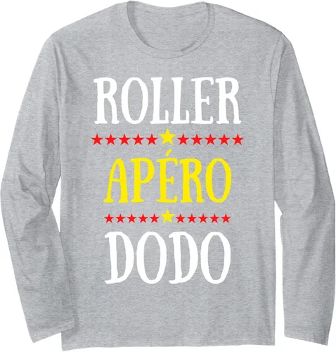 Vista 3 de Roller Apéro Dodo Programme Vacances Week-End Patins Sport Long Sleeve T-Shirt