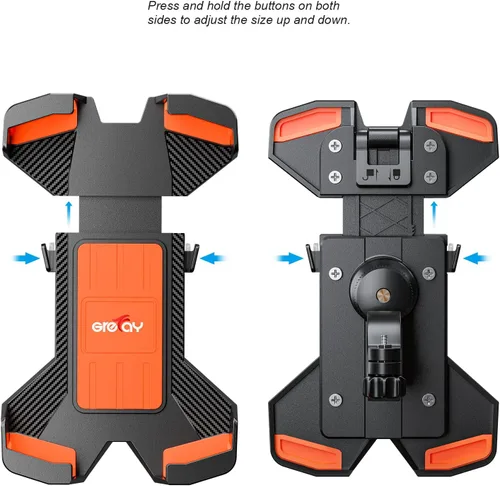 Vista 3 de Grefay Soporte de teléfono para bicicleta Soporte de teléfono para manillar de bicicleta con rotación de 360 para teléfono inteligente de 4.7-7.0