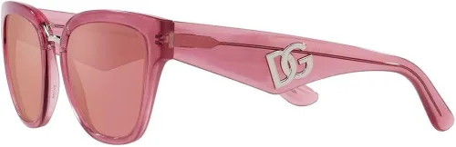 Vista 3 de Dolce & Gabbana DG 4437 Fleur PinkDark Pink 5120145 Gafas de sol para mujer
