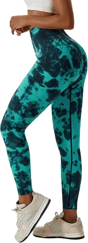 Vista 3 de Leggings con levantamiento de glúteos para mujer, sin costuras, de cintura alta, pantalones de yoga, leggings fruncidos