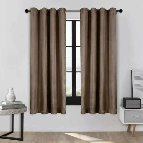 Vista 48 de Superior Linen Semi Blackout Curtains, Room Darkening, Bedroom, Drapes, Kitchen, Living Room Window Accents, Sun Blocking, Grommet Header, Classic