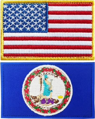 Vista 44 de stidsds Paquete de 2 parches bordados con la bandera de Estados Unidos de Alabama Alabama, bandera de Estados Unidos, bandera de Estados Unidos