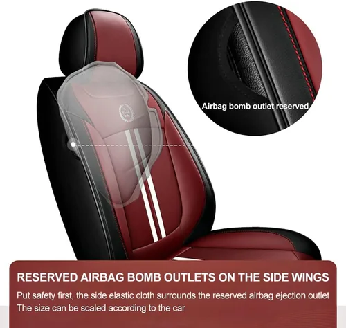 Vista 7 de Funda de asiento de automóvil compatible con LR2 transpirable e impermeable compatible con bolsa de aire compatible con asiento de automóvil