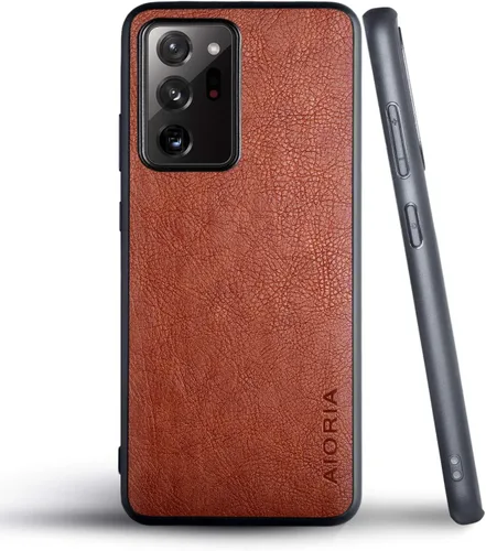 Vista 17 de AIORIA Para Samsung Galaxy Note 20 Case, 6.7 pulgadas Premium PU Leather Cover Retro Business Design Funda protectora completa para Samsung Note 20