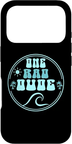 Vista 30 de One Rad Dude 1st Birthday Surf Beach Groovy Case for iPhone 17