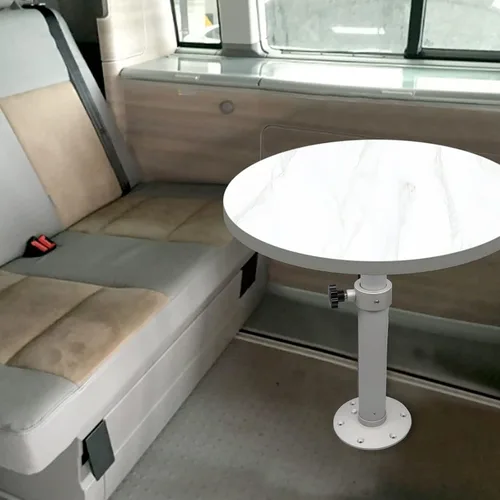 Vista 5 de Sporacingrts Pedestal de Mesa Ajustable Base de Mesa Desmontable Soporte de Patas Kit de Montaje de Base Compatible con Barco, Yate, RV