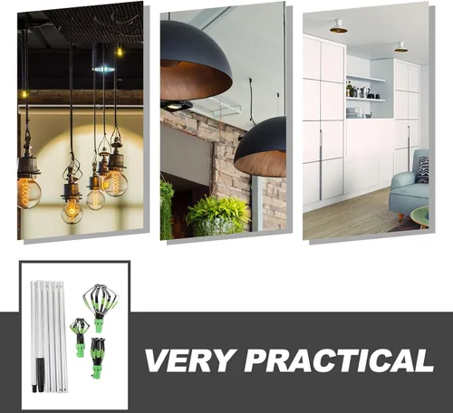 Vista 3 de OSALADI Versatile Light Bulb Changer Pole Kit with Adjustable Chrome-vanadium Steel Rods for High Ceilings, Extended Reach Tool for Home and Flood