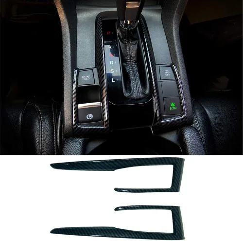 Vista 10 de GZXinWei ABS caja de engranajes embellecedores cambio transmisión decoración etiqueta cubierta azul para Honda 10ª generación Civic 2016 2017 2018