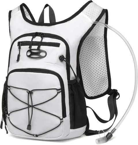 Vista 14 de Mochila de hidratación ligera Wotony con vejiga de agua de 2L O 3L para ciclismo, senderismo, rave - Mochila de agua para hombres y mujeres